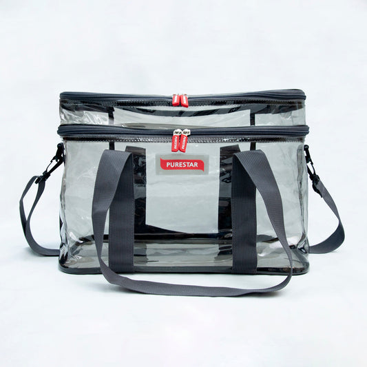 Bolso Organizador de Microfibra Negro Transparente