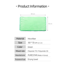 Cargar imagen en el visor de la galería, Toalla de Secado Double Sided Twist 570 gsm L Verde 90x70 cm