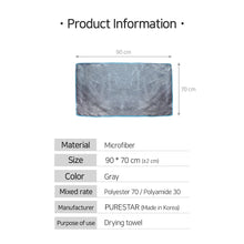 Cargar imagen en el visor de la galería, Toalla de Secado Double Sided Twist 570 gsm L Gris 90x70 cm