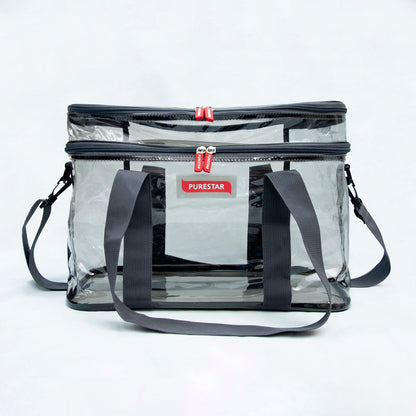 Bolso Organizador de Microfibra Negro Transparente