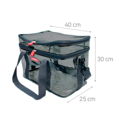 Bolso Organizador de Microfibra Negro Transparente