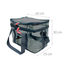 Cargar imagen en el visor de la galería, Bolso Organizador de Microfibra Negro Transparente
